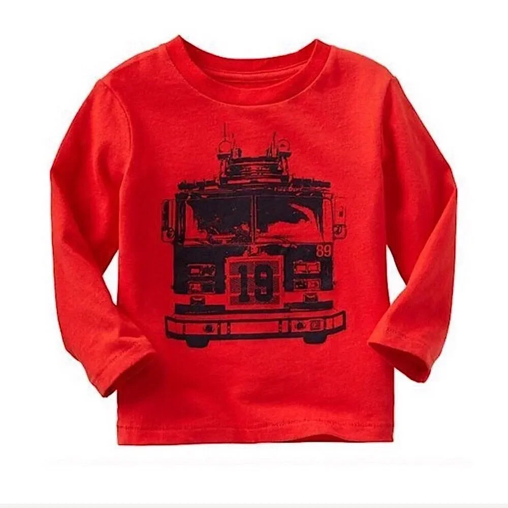 BABY GAP Fire Truck T-Shirt 12-18m NWT